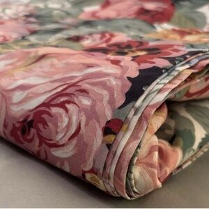 Vintage Ralph Lauren Allison Floral Full Flat Sheet Country Cottage Core USA